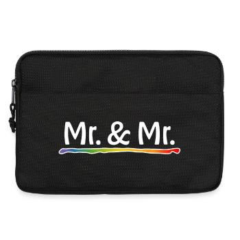 Mariage gay de M. et M. arc-en-ciel - Sacoche pour ordinateur portable 13 pouces - noir - Devant