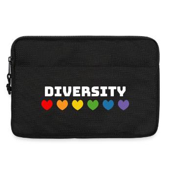 Regenbogenherzchen LGBT lgbtqi queer Diversity - Laptoptasche 13" - Schwarz - Vorne
