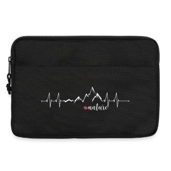 Love Nature Mountains Heart Rate ECG - Graphic Design - Laptop bag 13" - black - Front