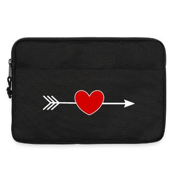 Saint-Valentin cœur rouge, st.valentin - Sacoche pour ordinateur portable 13 pouces - noir - Devant
