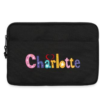 Famille Charlotte Charlotte nom anniversaire personnalisé - Sacoche pour ordinateur portable 13 pouces - noir - Devant