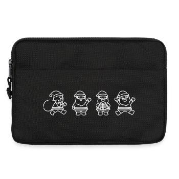 Santa Quartett Strichzeichnungen - Laptoptasche 13" - Schwarz - Vorne