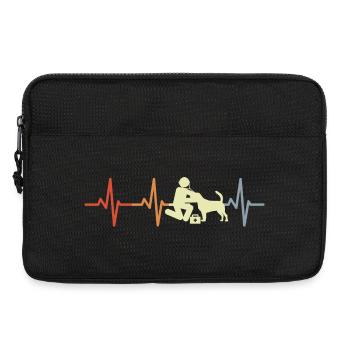 Tierarzt Strichfiguren EKG - Laptoptasche 13" - Schwarz - Vorne