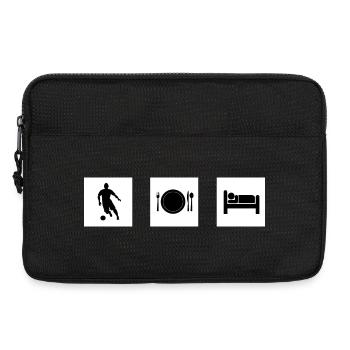 Design Thème Sport et Repas - Sacoche pour ordinateur portable 13 pouces - noir - Devant