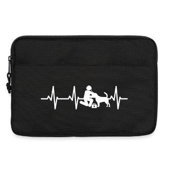 Veterinary Stick Figure Heart Line - Laptop bag 13" - black - Front