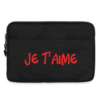 I LOVE YOU. LOVE. COUPLE. JUST MARRIED. Bachelorette party - Laptop bag 13" - black - Front