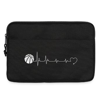 Basketball Heartbeat Tee - Laptop bag 13" - black - Front
