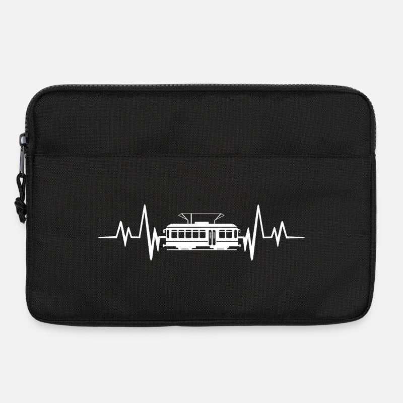 Herzschlag der Straßenbahn - Laptoptasche 13" - Schwarz