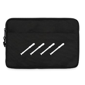 Flûtes rétro - Sacoche pour ordinateur portable 13 pouces - noir - Devant