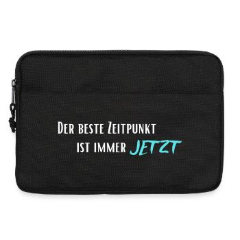 Der beste Zeitpunkt ist immer Jetzt - Laptoptasche 13" - Schwarz - Vorne