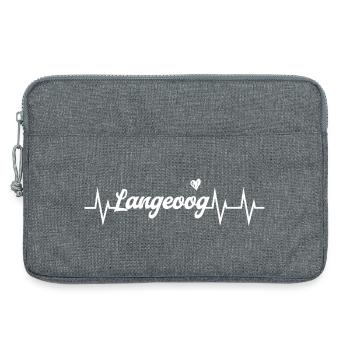 Heartbeat Langeoog - Laptop bag 13" - heather grey - Front