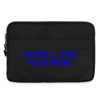 Scroll Less fuck more - Sacoche pour ordinateur portable 13 pouces - noir - Devant