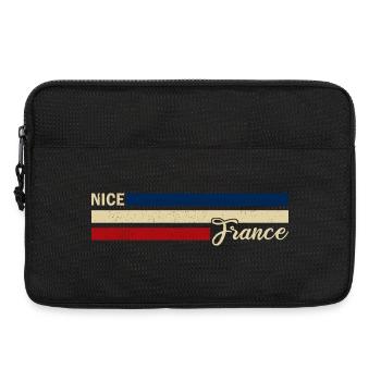 France - Nice - Nizza - Frankreich - Flagge - Stre - Laptoptasche 13" - Schwarz - Vorne