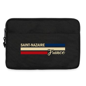 France - Saint-Nazaire - France - Flag - Laptop bag 13" - black - Front