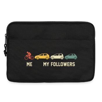 me and my followers cycling funny gift for cyclist - Laptop bag 13" - black - Front