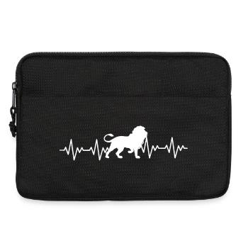 Löwe EKG Herzschlag - Laptoptasche 13" - Schwarz - Vorne