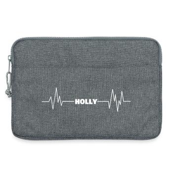 First name Holly - Laptop bag 13" - heather grey - Front
