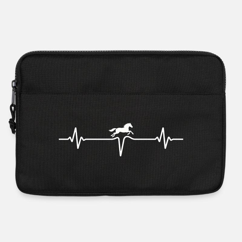 Herzschlagpferd Design - Laptoptasche 13" - Schwarz