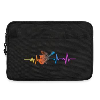 Hawaiian Ukulele Uke Heartbeat - Laptoptasche 13" - Schwarz - Vorne