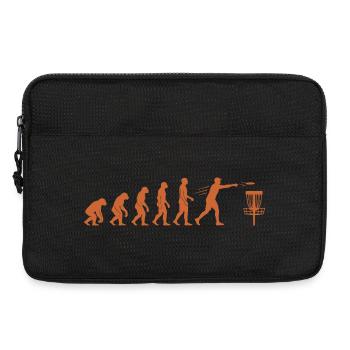 Disc Golf Evolution Funny Disc Golfer Flying Disc - Laptop bag 13" - black - Front