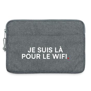 Ich bin hier wegen WLAN – Geek-Humor - Laptoptasche 13" - Grau meliert - Vorne