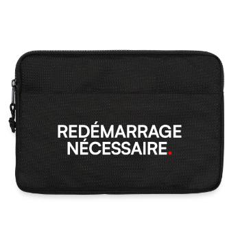Redémarrage nécessaire humour fatigue - Sacoche pour ordinateur portable 13 pouces - noir - Devant