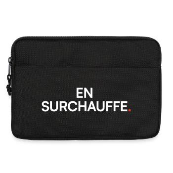 En surchauffe humour fatigue travail - Sacoche pour ordinateur portable 13 pouces - noir - Devant