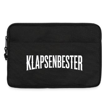 Klapsenbester Durchgeknallt Irrenhaus Büro Spruch - Laptoptasche 13" - Schwarz - Vorne