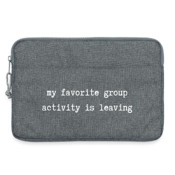 my favorite group activity is leaving - Laptoptasche 13" - Grau meliert - Vorne