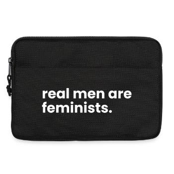 Echte Männer sind Feministinnen - Laptoptasche 13" - Schwarz - Vorne
