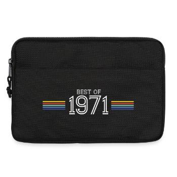 Best Of 1971 T-Shirt Cadeau Humour - Sacoche pour ordinateur portable 13 pouces - noir - Devant