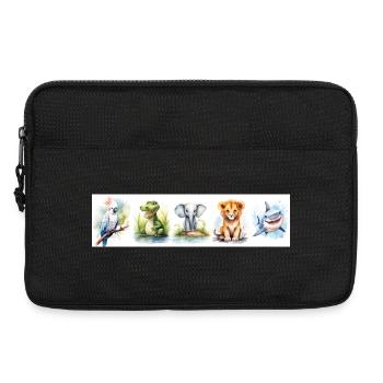 Nursery Animal Prints - Laptop bag 13" - black - Front