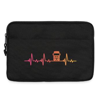 Truck Sunset Heartbeat Road Fahrer - Laptoptasche 13" - Schwarz - Vorne