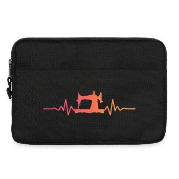 Nähmaschinen-Schneiderin von Sonnenuntergang - Laptoptasche 13" - Schwarz - Vorne