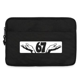 67 Six seven | Vintage Hände Logo - Laptoptasche 13" - Schwarz - Vorne