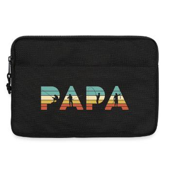 Papa Vintage Angel-Vater-Angler-Geschenk - Laptoptasche 13" - Schwarz - Vorne