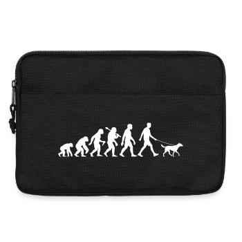 Man With Dog Evolution Walking For Men - Laptop bag 13" - black - Front