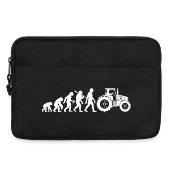 Traktor Trecker Evolution Landwirt Bauer Retro - Laptoptasche 13" - Schwarz - Vorne