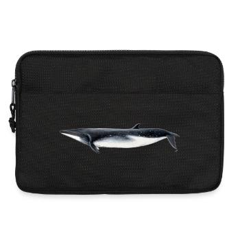 Fin whale - Brydes whale - tropical rorqual - Laptop bag 13" - black - Front