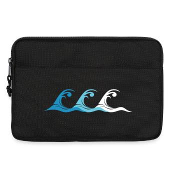 Water Waves Repetition Sea Nature Logo icon - Laptop bag 13" - black - Front