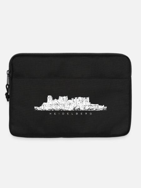 Heidelberger Schloss (Vintage/Weiß) Heidelberg - Laptoptasche 13" - Schwarz