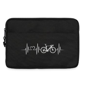 heart roadbike racing bike lover puls team - Laptop bag 13" - black - Front