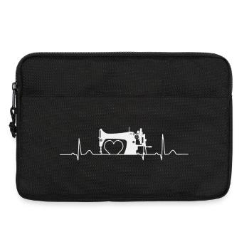Sewing sewing machine heartbeat - Laptop bag 13" - black - Front