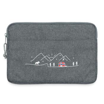 Norwegen Camping Wohnwagen Norway Design - Laptoptasche 13" - Grau meliert - Vorne