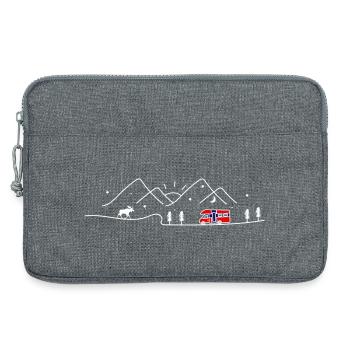 Norwegen Camping Wohnmobil Norway Design - Laptoptasche 13" - Grau meliert - Vorne