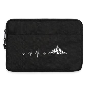 Pulse Peak Mountain ECG Design - Laptop bag 13" - black - Front