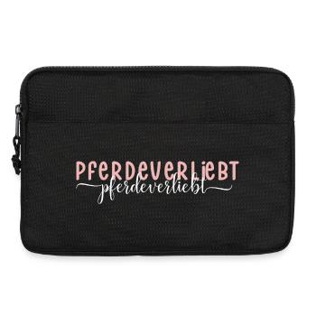 Pferdeverliebt Pferd Pferdemädchen Pferde Reiten - Laptoptasche 13" - Schwarz - Vorne