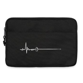 Degen Herzschlag Fechten Fechtsport Geschenk - Laptoptasche 13" - Schwarz - Vorne