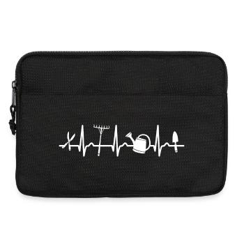 ECG curve - heart curve - pulse - garden - gardener - Laptop bag 13" - black - Front