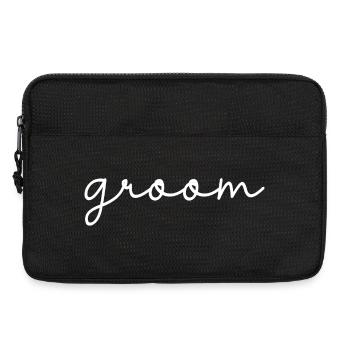 Bräutigam Cool Matching Paar Hochzeitsfeier Hochzeit - Laptoptasche 13" - Schwarz - Vorne